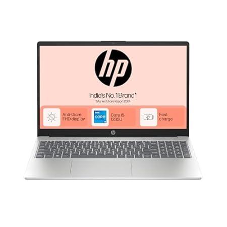 HP 15, 12th Gen Intel Core i5-1235U, 8GB DDR4, 512GB SSD, (Win11, Office21, Silver, 1.59kg) Anti-Glare, Micro-Edge, 15.6-inch(39.6cm) FHD Laptop, Intel UHD Graphics, FHD Camera, Backlit KB, fd0070tu